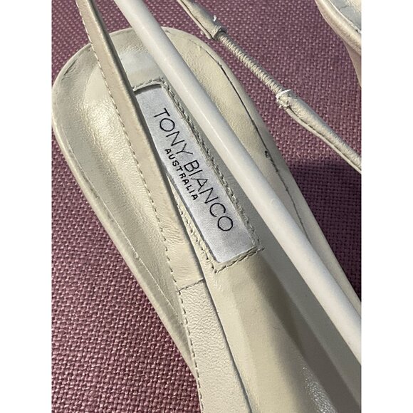 Tony Bianco Divine Low Heel in Dove 9 with Box Womens Kitten Slingbacks - Picture 10 of 15